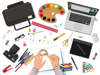 Artists or designer workplace