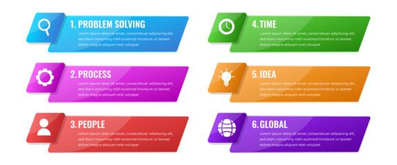 Set of Business infographic diagram visualization. Editable vector design isolated.