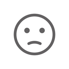 disappointed emoji icon . Perfect for website or social media application. vector sign and symbol