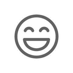 laugh emoji icon . Perfect for website or social media application. vector sign and symbol
