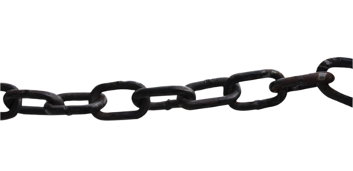 Rusty chain metal heavy isolated