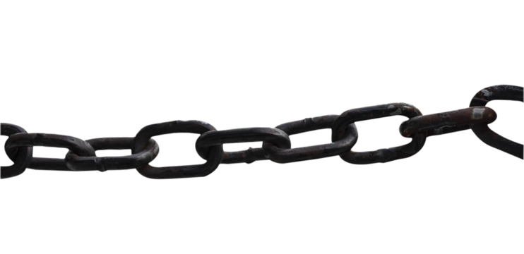 Rusty chain metal heavy isolated