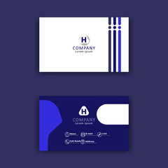 Minimalis trendy business card,identity card set  with blue and with color,elegant,modern,luxury design.