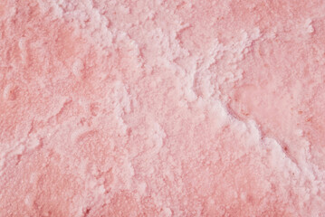 Texture of salty pink lake