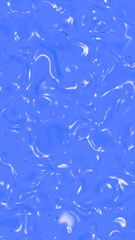 abstract texture of glass surface of blue. Glossy surface of water. Texture of liquid molten gold. Vertical image. 3D image. 3D rendering.
