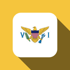 Virgin Islands flag, official colors. Vector illustration.