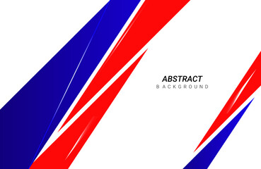 Abstract red and blue triangle line in white background