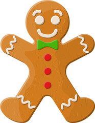 Holiday gingerbread man cookie