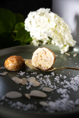 White truffle with green buckwheat