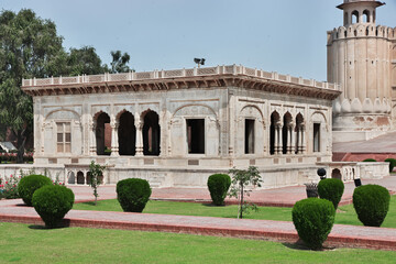 Fototapeta na wymiar Lahore fort, vintage castle, Punjab province, Pakistan