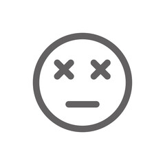 Obraz premium disappointed emoji icon . Perfect for website or social media application. vector sign and symbol