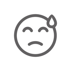 burdened emoji icon . Perfect for website or social media application. vector sign and symbol