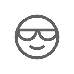 Fototapeta premium wear cool glasses emoji icon . Perfect for website or social media application. vector sign and symbol