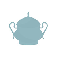 flat vector illustration of ceramic sugar bowl