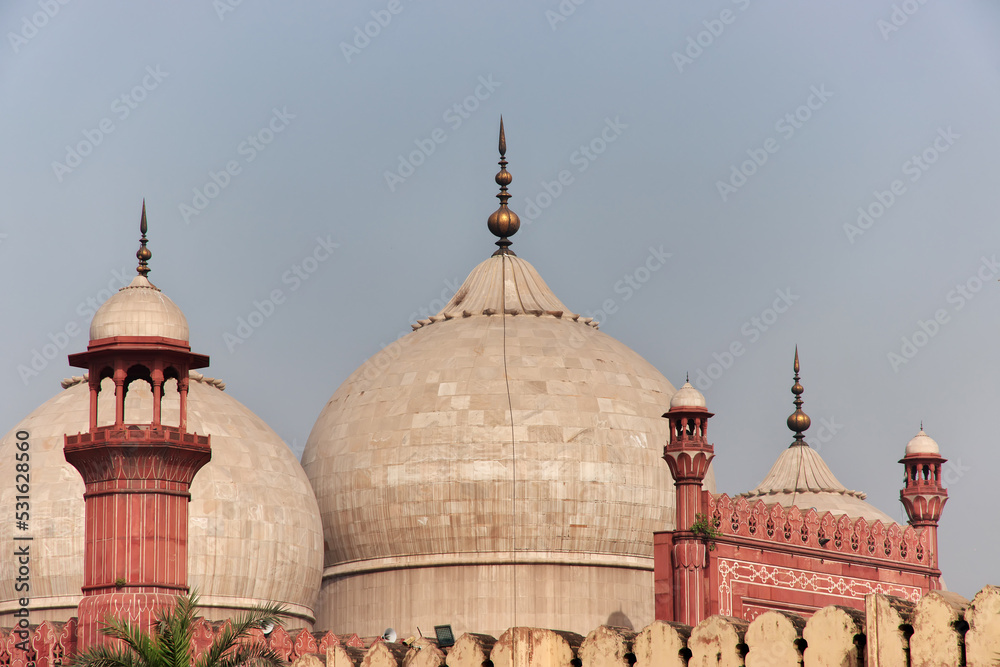 Poster badshahi mosque in lahore, punjab province, pakistan