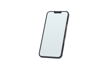 Blank phone isolated on white transparent background