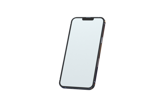 Blank phone isolated on white transparent background