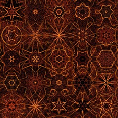 fast-forward two right facing arrows within rectangular geometric frame in creative golden designs