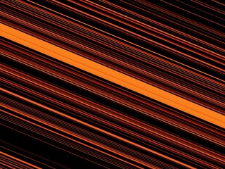 diagonal parallel stripes of different sizes in orange and gold on a black background