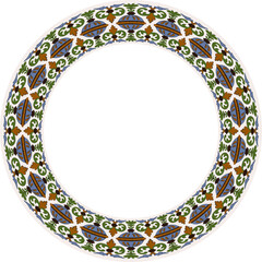 Vintage pattern stylish round frame botanic garden plant leaf decoration ball