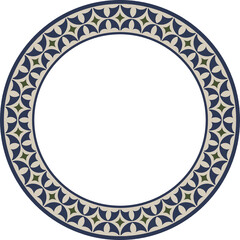 Vintage pattern stylish round frame retro curve cross