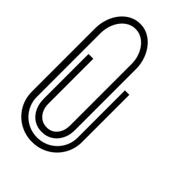 attachment icon illustration with outline style used for web or UI purposes