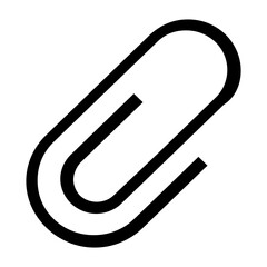 attachment icon illustration with outline style used for web or UI purposes