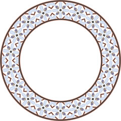 Vintage pattern stylish round frame polygon geometry cross