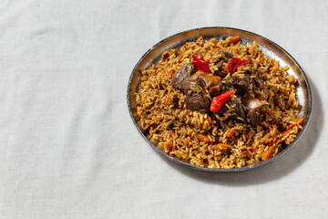 Armenian pilaf with lamb