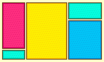 Colorful comic abstract background template