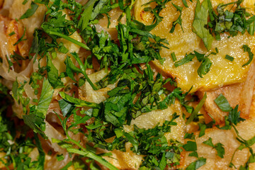 Fried potatoes with herbs
