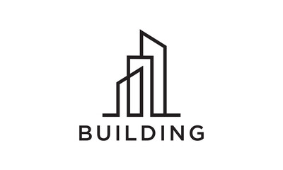 abstract building logo, real estate, architecture construction concept icon design