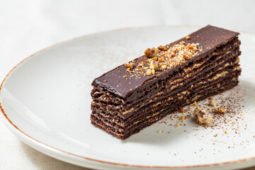 Chocolate cake with nuts