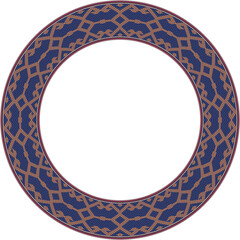 Vintage pattern stylish round frame stitch texture polygon cross line