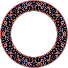 Vintage pattern stylish round frame stitch texture polygon geometry cross