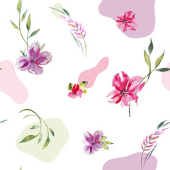 Abstract watercolor drawing or drawing with alcohol ink. Watercolor effect drawing, splashes, stains, drops, blobs. Pattern for fabric, wrapping paper, stationery, background.