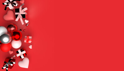 valentines day red and white background