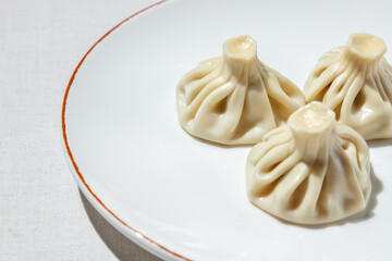 Khinkali with lamb