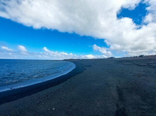 volcanic beach on lanzarote