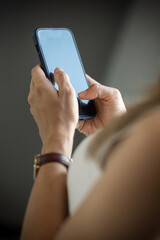 woman using mobile phone, close up