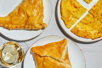 Khachapuri and wine