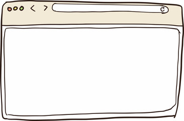 website frame design doodle drawing