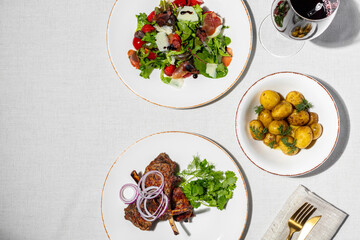 Three course lunch.