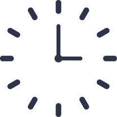 Clock icon in thin line style. watch symbol.