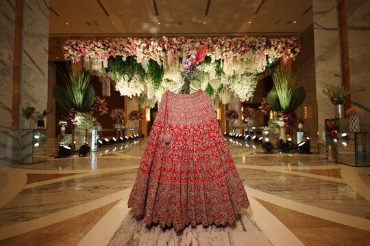 Bride's Wedding Lehenga on her Wedding Day.