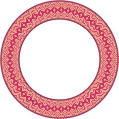 Vintage pattern stylish round frame retro stitch texture geometry cross line
