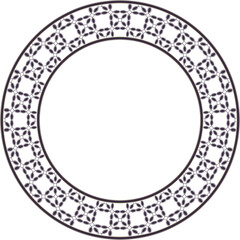 Vintage pattern stylish round frame curve cross line