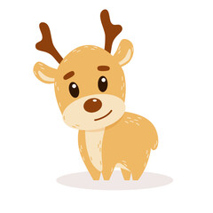 Cute little deer. Vector illustration.