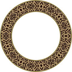 Vintage pattern stylish round frame stitch texture rhombus cross