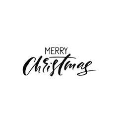 Merry Christmas. Holiday calligraphy phrase. Christmas typography greeting card. Sketch handwritten vector illustration EPS 10